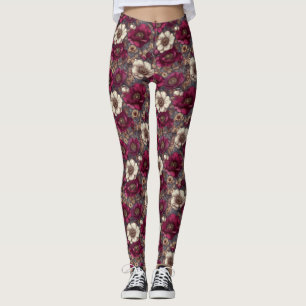 Anemonen Blumen Mutterschaft Anemonen Blumen Leggings