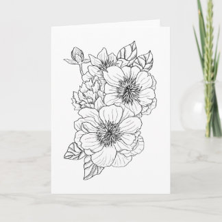 Anemonen-Pfingstrosen-Farbe es sich Raum-Gruß Karte