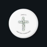 Anemonen und Eukalyptus-Kreuz Erste Heilige Kommun Magnet<br><div class="desc">Anemonen und Eukalyptus-Kreuz Erste Heilige Kommune</div>