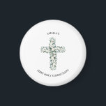 Anemonen und Eukalyptus-Kreuz Erste Heilige Kommun Magnet<br><div class="desc">Anemonen und Eukalyptus-Kreuz Erste Heilige Kommune</div>