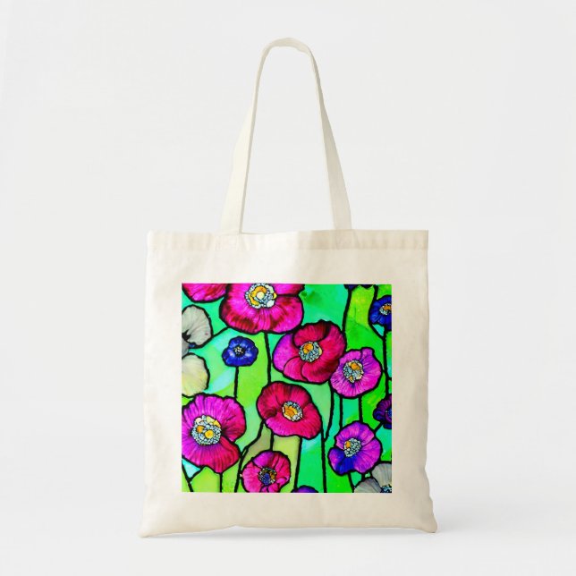 Anemones Glaskunst Tragetasche (Vorne)