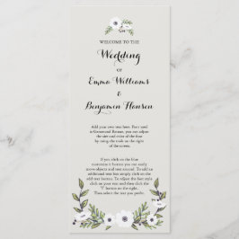 Anemones-Hochzeitsprogramm Programm