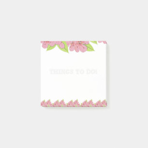 Anémones roses Choses à faire Post-It Notes