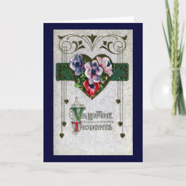 Anemones Vintage Valentine Feiertagskarte