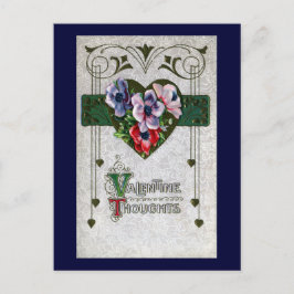 Anemones Vintage Valentine Feiertagspostkarte