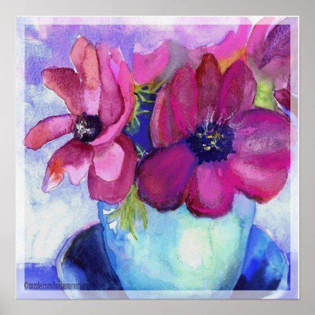 anemonrosa und lila poster (Vorne)