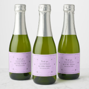 Anéone sur Lilac Mini Étiquette bouteille à vin lé