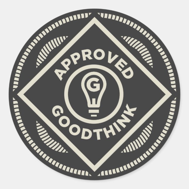 Anerkannter Sticker für Goodthink (Vorderseite)