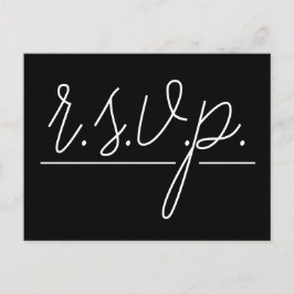 Anerkennbar "r.s.v.p." Postkarte