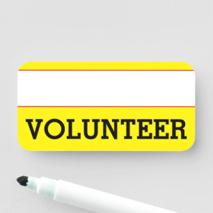 Anerkennbare, Schlichte "VOLUNTEER"-Namensmarke Namensschild