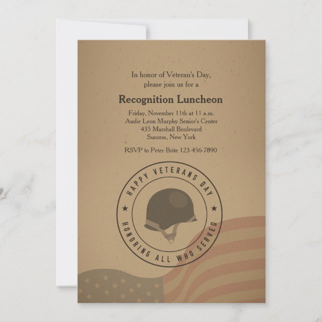 Anerkennung aller, die der Einladung dienten (Vorderseite)