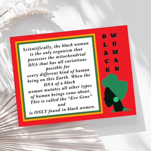 Anerkennung der schwarzen Frau als Monat der schwa Postkarte (Von Creator hochgeladen)