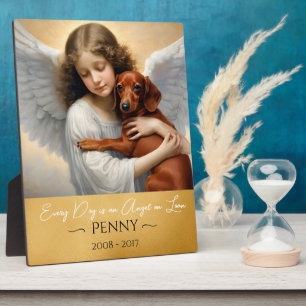 Anerkennung für den Verlust der Dackel Angel Illus Fotoplatte