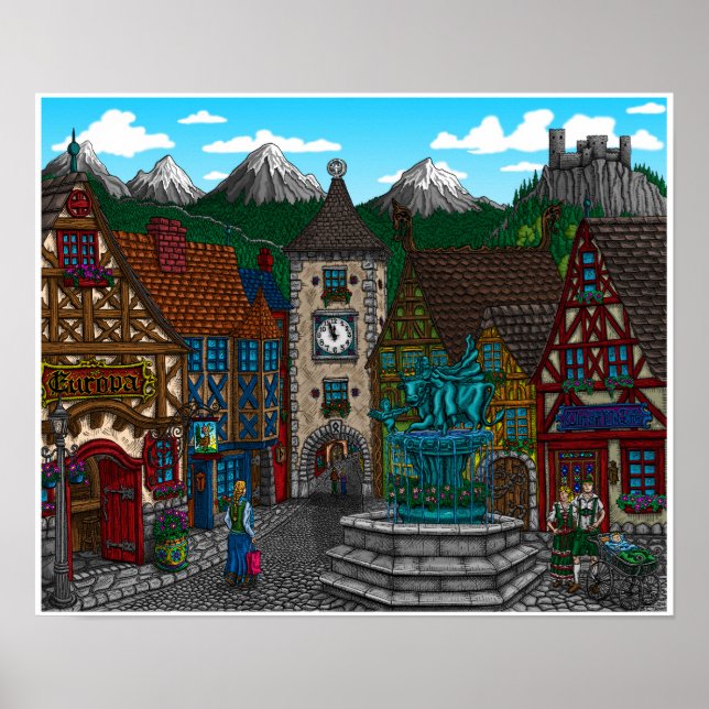 Anerkennung für Europa Poster (Vorne)