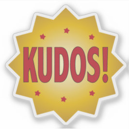 Anerkennung und Wertschätzung von KUDOS Stern Aufkleber