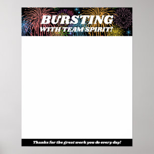 Anerkennungs-Aufkleber für Mitarbeiterprämie Poster