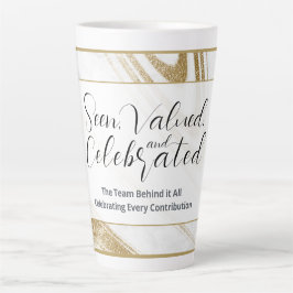 Anerkennungs-Latte-Mug | Elegantes individuelles G Milchtasse