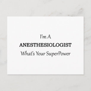 ANESTHESIOLOGISTIN POSTKARTE