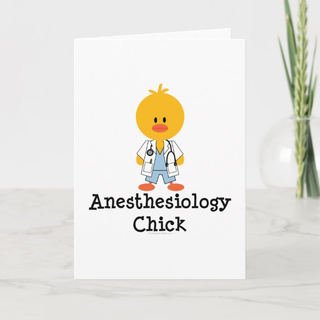 Anesthesiology-Küken-Gruß-Karte Karte (Vorderseite)