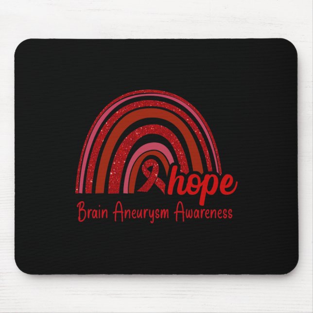 Aneurysm Awareness Hope Rainbow Mousepad (Vorne)