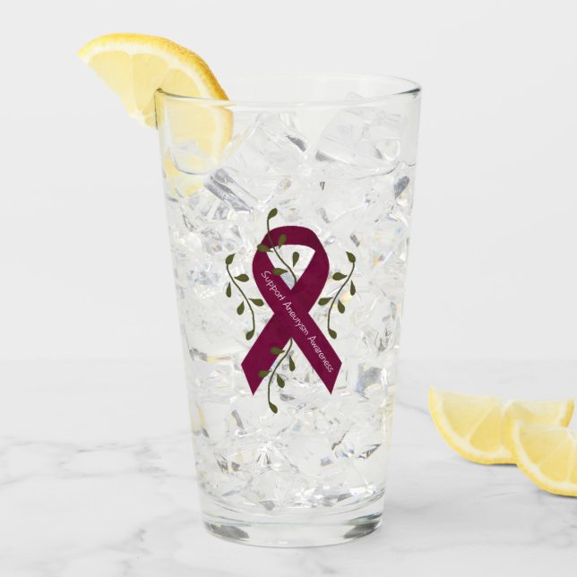 Aneurysm-Awareness-Ribbon-Druckglas Glas (Vorderseite Ice)