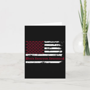 Aneurysm Awareness US Flag American Burgundi Karte