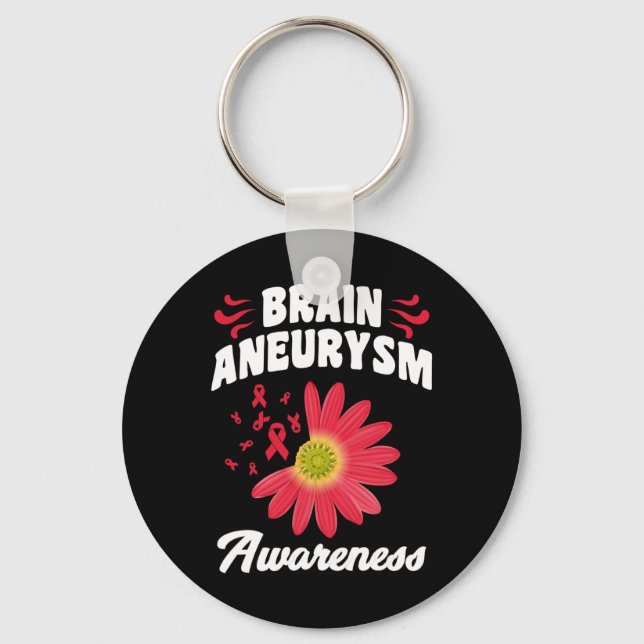 Aneurysma Awareness Blume Multifunktionsleisten-Un Schlüsselanhänger (Vorderseite)