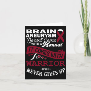 Aneurysma Awareness Burgundy Ribbon Kriegerunterst Karte