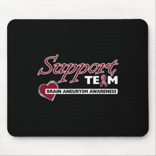 Aneurysma Awareness Burgundy Support Ribbon Mousepad