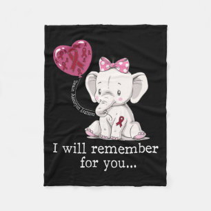 Aneurysma Awareness Elephant Fleecedecke