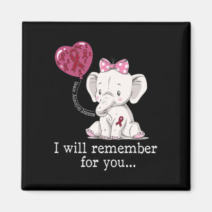 Aneurysma Awareness Elephant Magnet
