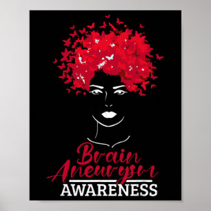 Aneurysma Awareness Gehirn Operation Supporter Gra Poster