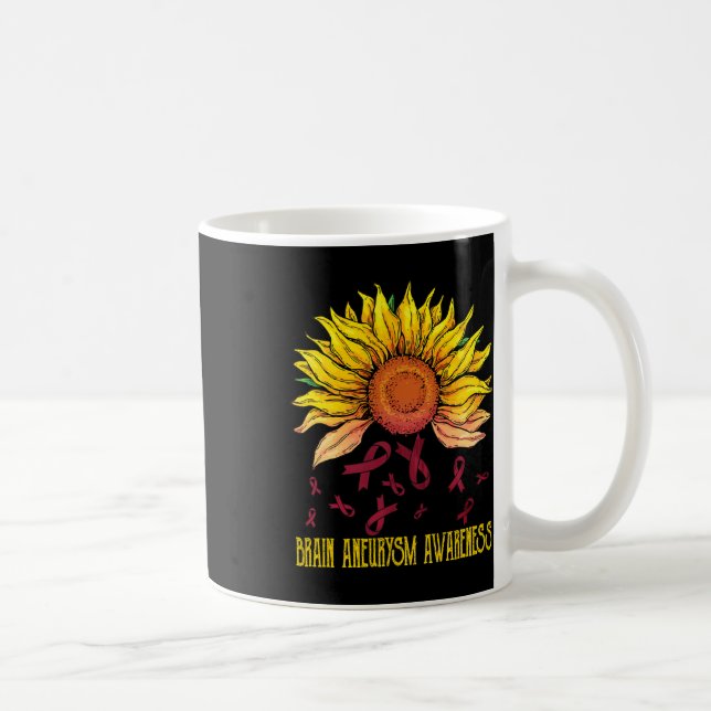 Aneurysma Awareness Sonnenblume Kaffeetasse (Rechts)