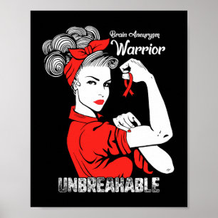 Aneurysma Awareness Starke unzerbrechliche Frauen  Poster
