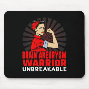 Aneurysma Awareness Unzerbrechliche Frauen Red Rib Mousepad