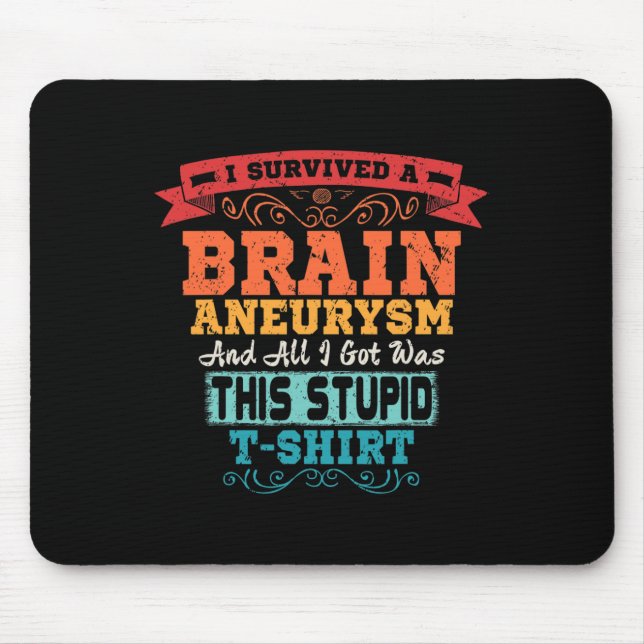 Aneurysma Operation Überleben Sensibilisierungsges Mousepad (Vorne)