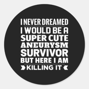 Aneurysma Survivor Bewusstsein Runder Aufkleber