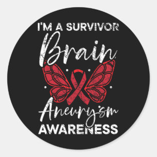 Aneurysma Survivor Medical Condition Aneurysma Awa Runder Aufkleber