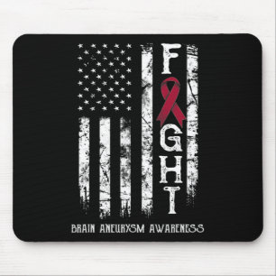 Aneurysma Warrior US Flag Mousepad