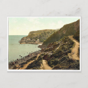Anfahrt zum Babbacombe Beach, Torquay, England rar Postkarte