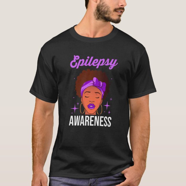 Anfallsleiden Lila Ribbon-Epilepsie Bewusstsein T-Shirt (Vorderseite)