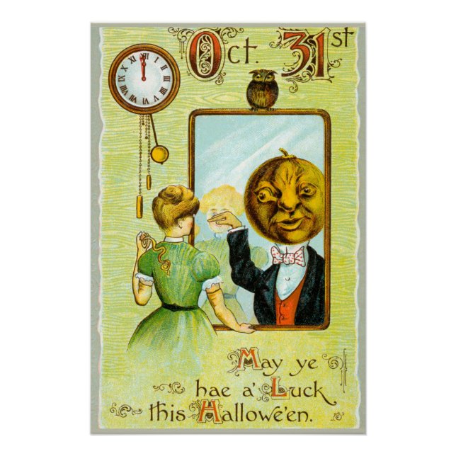 Anfang der 1900er Jahre Vintage Halloween-Grüße Poster (Vorderseite)