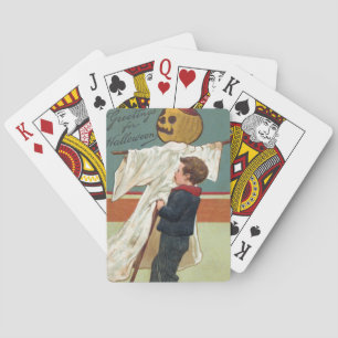 Anfang der 1900er Jahre Vintage Halloween-Grüße Spielkarten