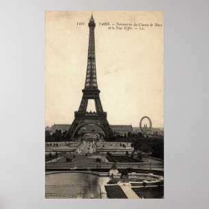 Anfang der 1900er Jahre Vintages Eiffelturm-Poster Poster