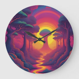 Anfang der Fall Art Große Wanduhr