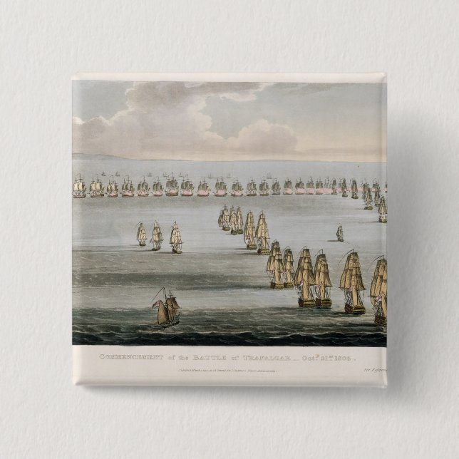 Anfang der Schlacht von Trafalgar, 21. Octo Button (Vorderseite)