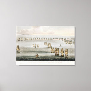 Anfang der Schlacht von Trafalgar, 21. Octo Leinwanddruck