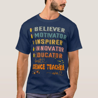 Anfang Herbst Herbst Lehrer Wissenschaft Lehrer E T-Shirt