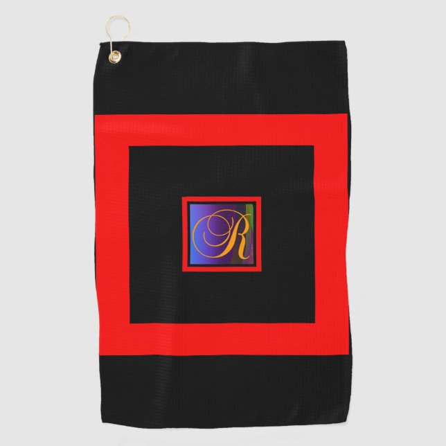 ANFANG R MONOGRAM GOLFHANDTUCH (Vorderseite)