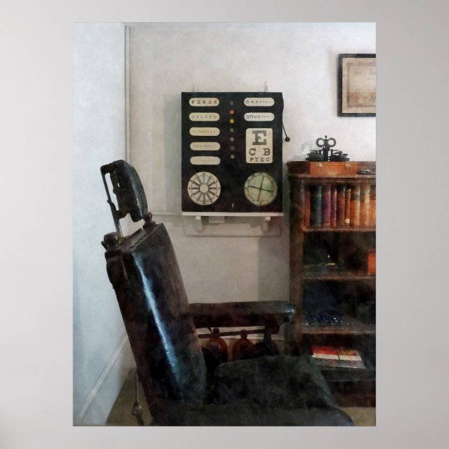 ANFANG UNTER $20 - Office with Eye Chart Poster (Vorne)